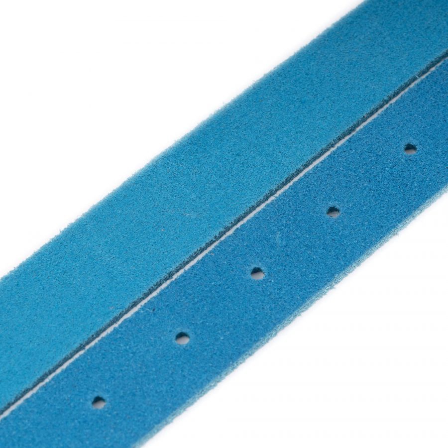 azure suede belt with gold buckle 4