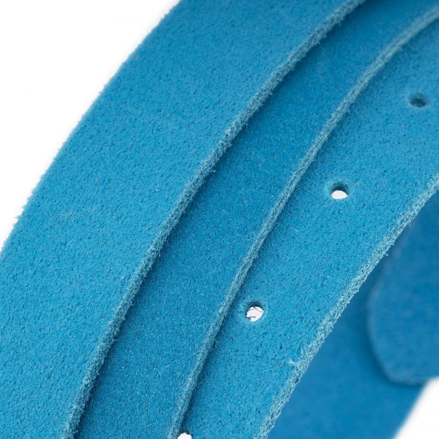 azure suede belt with silver buckle 5