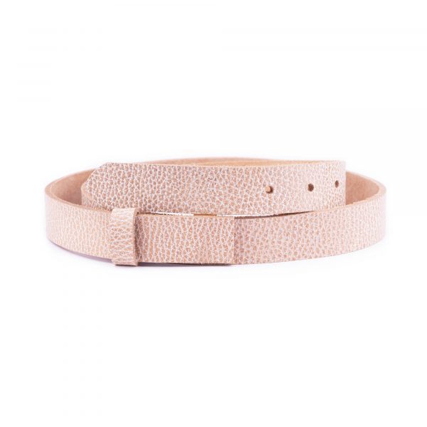 beige full grain leather replacement belt strap 1 BEIPEB25LDR