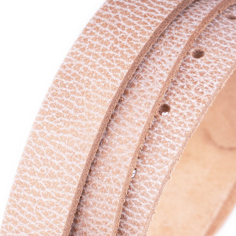 beige full grain leather replacement belt strap 7