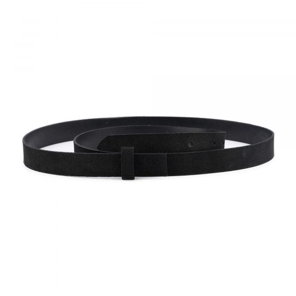 black suede belt strap replacement without buckle 1 BLASUE25LDR