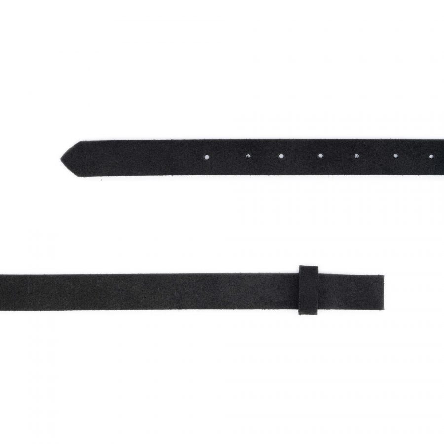 black suede belt strap replacement without buckle 2