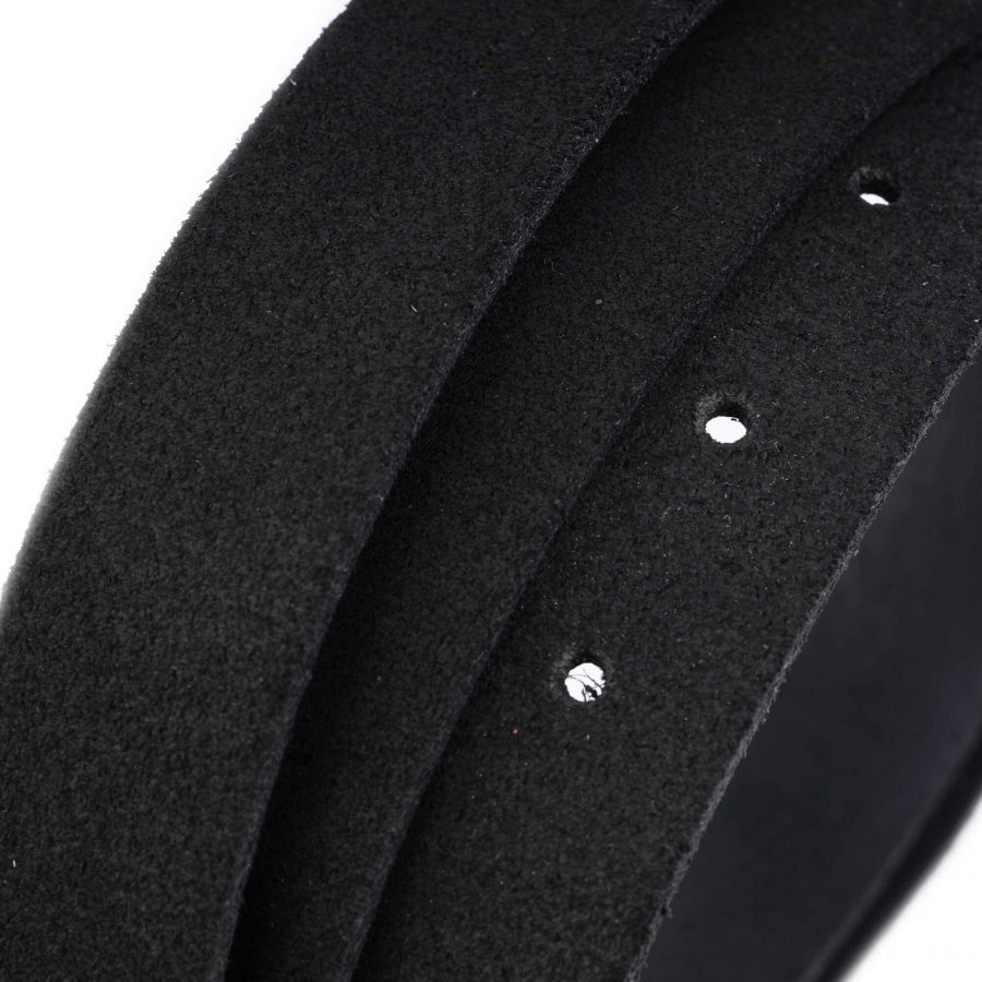 black suede belt with silver buckle 1 inch 5