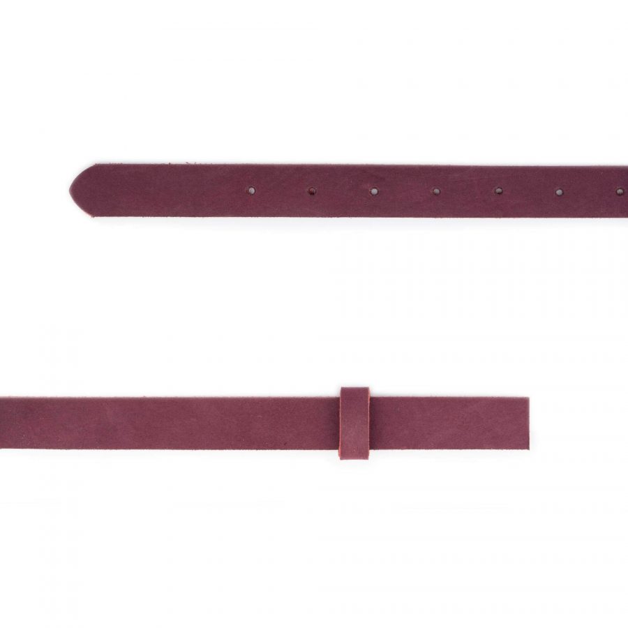burgundy soft leather belt strap replacement 1 inch 2