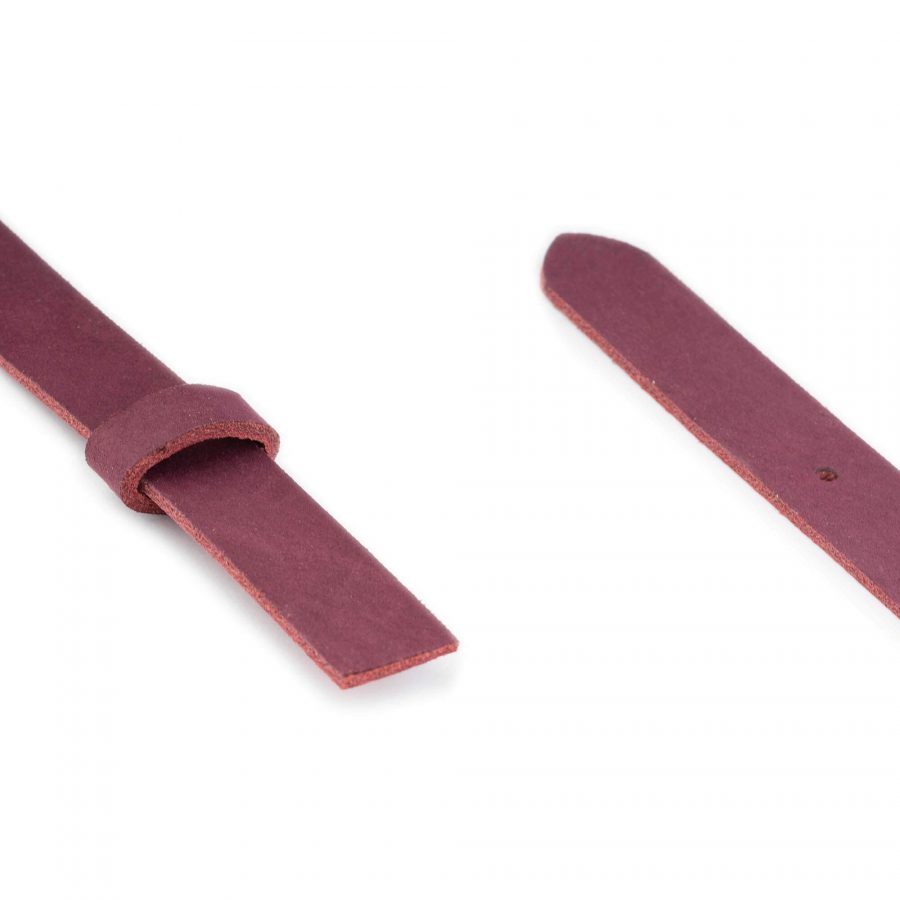 burgundy soft leather belt strap replacement 1 inch 3