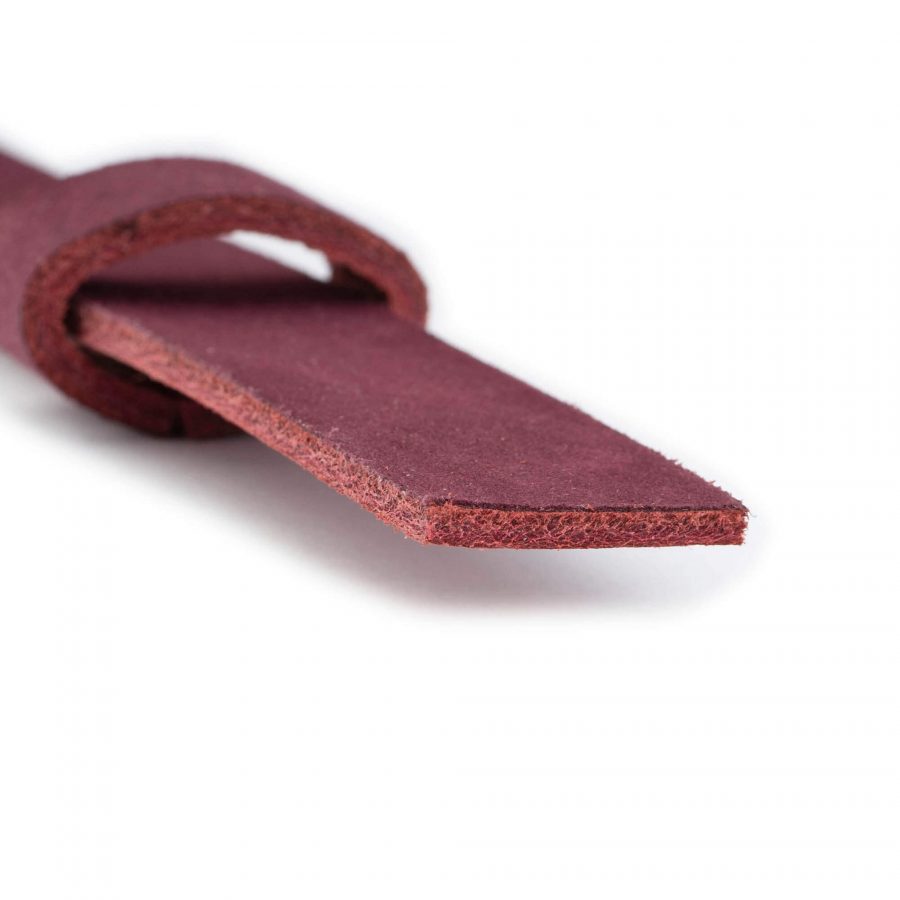 burgundy soft leather belt strap replacement 1 inch 4