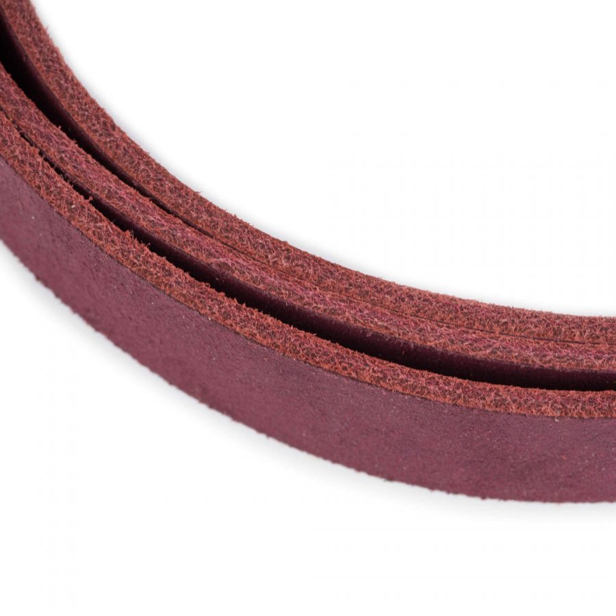 burgundy soft leather belt with gold italian buckle 6