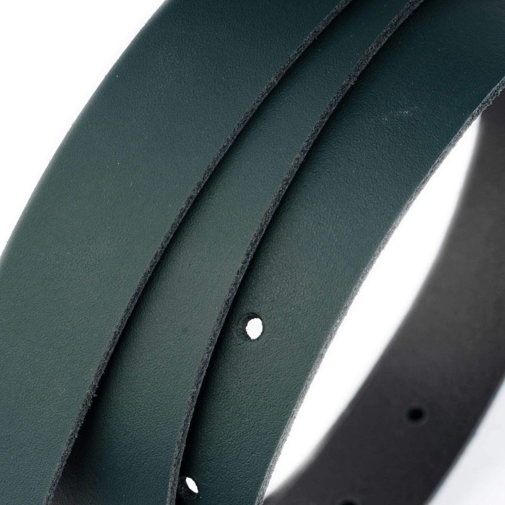 The Prime Forest Green Leather Belt