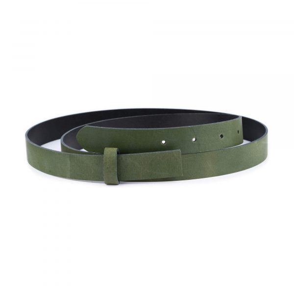 green leather belt strap replacement for 1 inch buckles 1 GRESMO25LDR