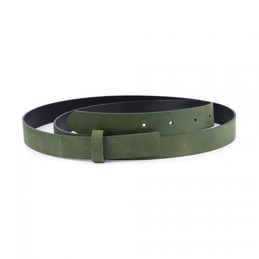 green leather belt strap replacement for 1 inch buckles 1 GRESMO25LDR