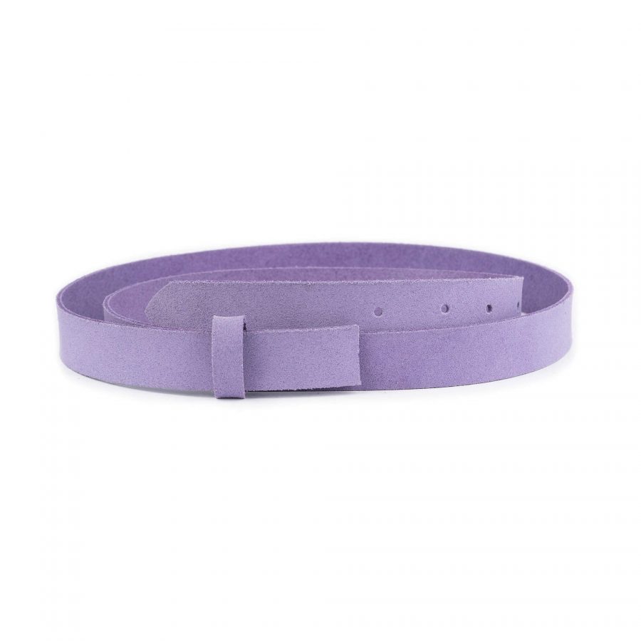 lilac suede replacement belt strap without buckle 1 LILSUE25LDR