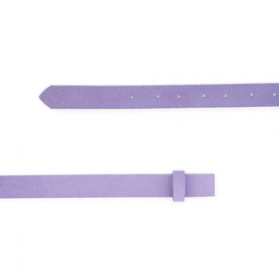 lilac suede replacement belt strap without buckle 2