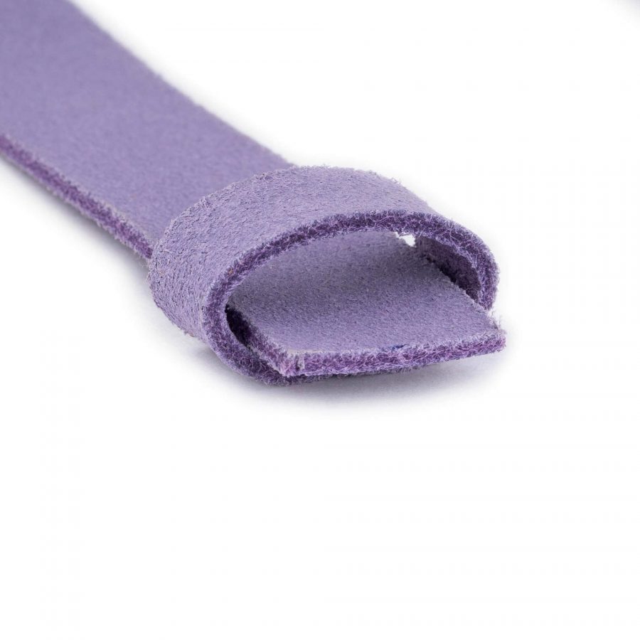 lilac suede replacement belt strap without buckle 3