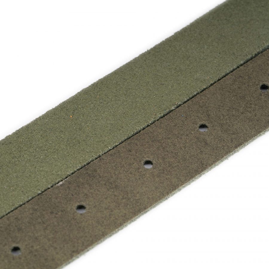 olive green suede belt strap replacement no buckle 4