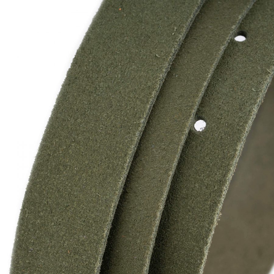 olive green suede belt strap replacement no buckle 5