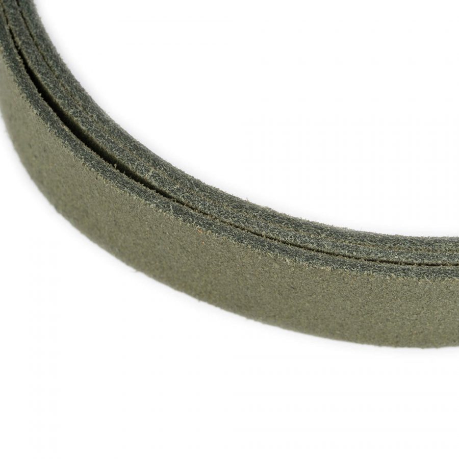 olive green suede belt strap replacement no buckle 6