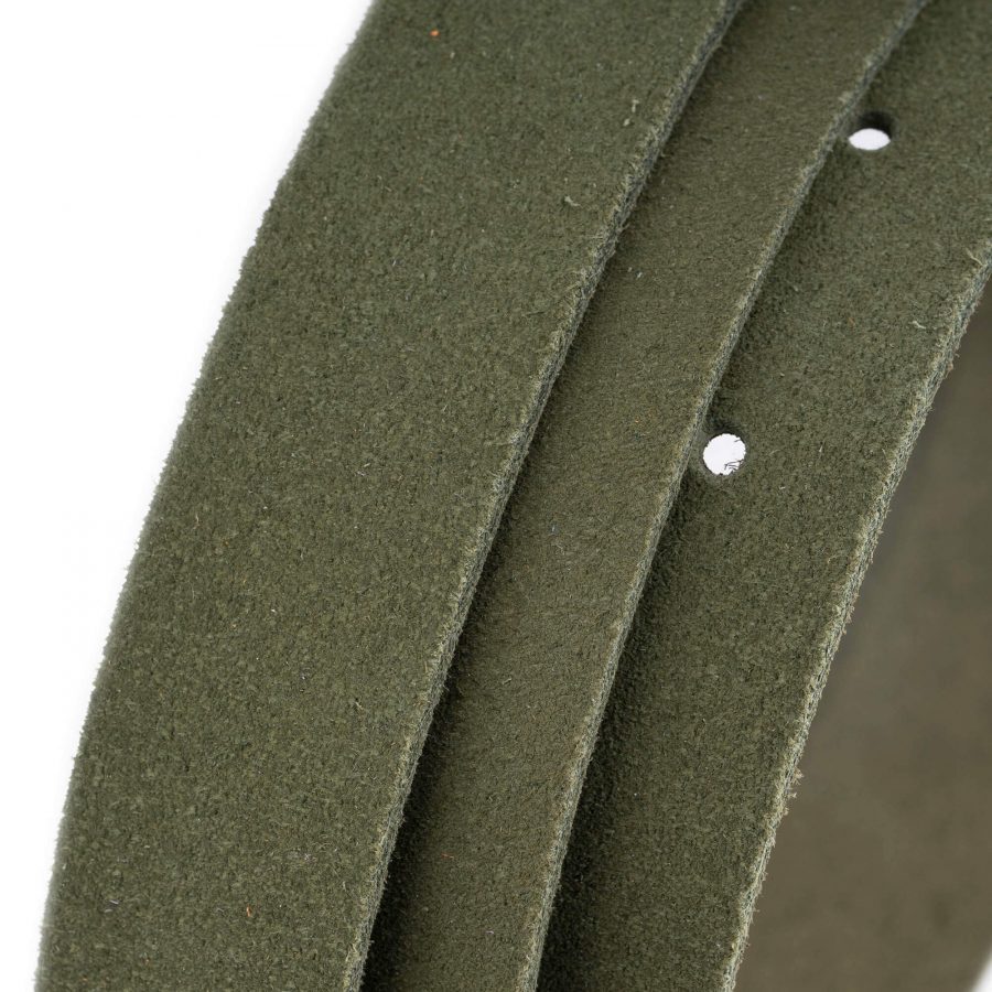 olive green suede leather belt with gold buckle 5