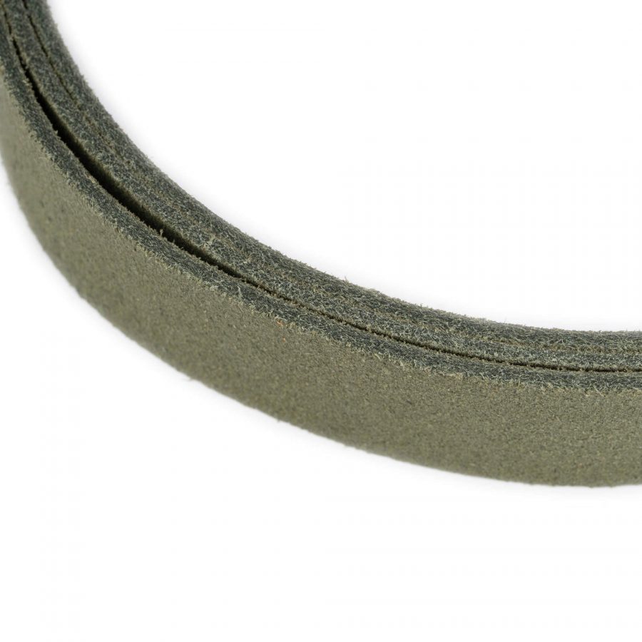 olive green suede leather belt with gold buckle 6