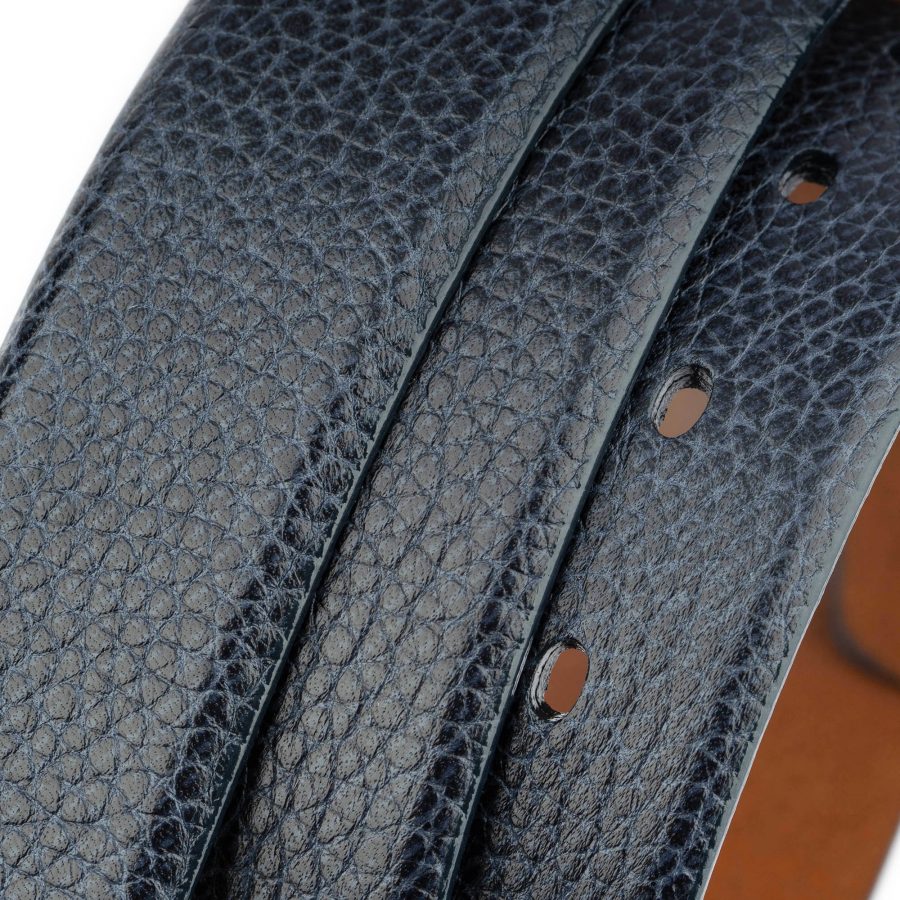 Mens Fashion Belt Blue Textured Leather 1 3 8 Inch New 7