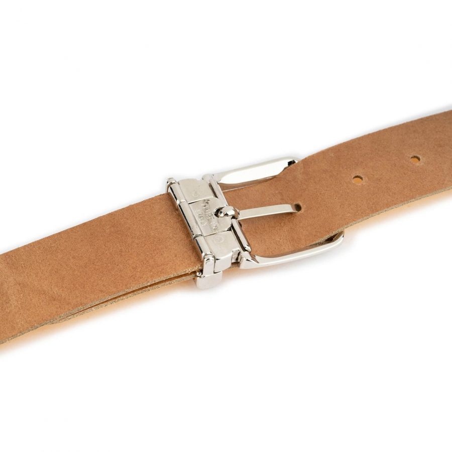 Yellow Leather Belt With Italian Buckle 3