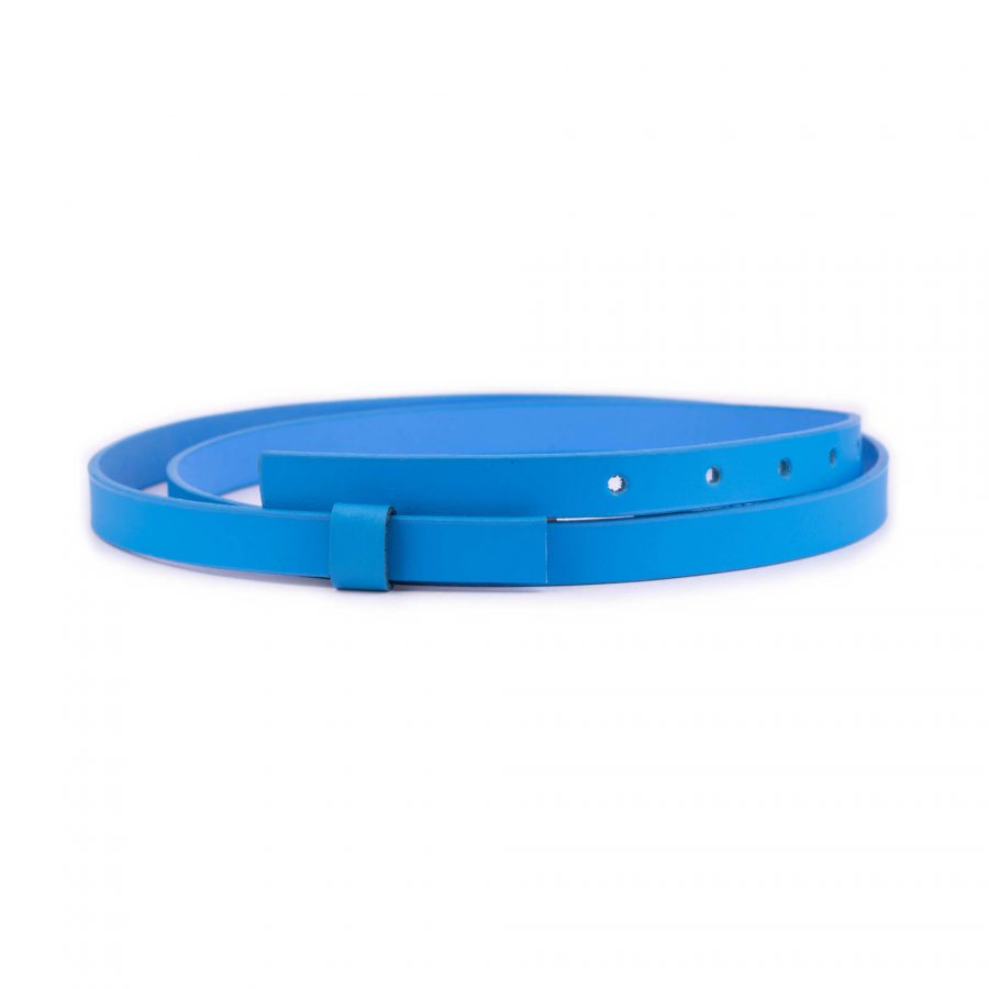 azure blue leather belt strap replacement 1 5 cm 1 AZUSKI15STRGAL 28 40 19USD