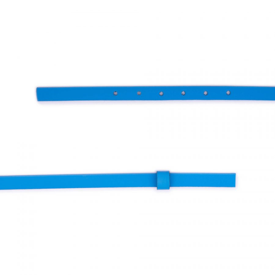 azure blue leather belt strap replacement 1 5 cm 2