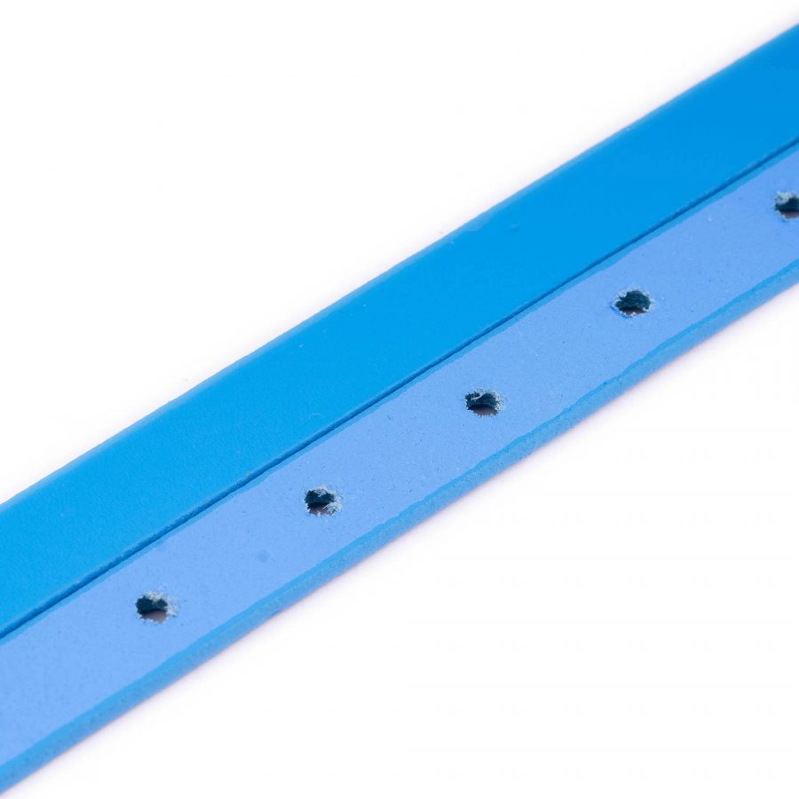 azure blue leather belt strap replacement 1 5 cm 3