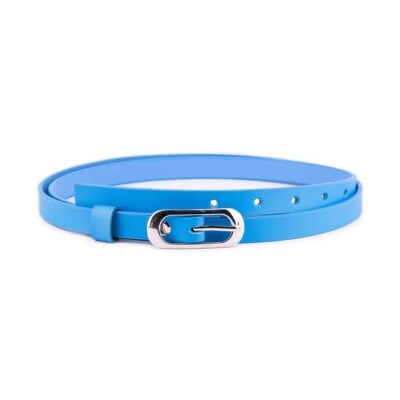 azure lady leather belt for dress skinny 1 5 cm 1 AZUSKI15SMOGAL 28 40 25USD
