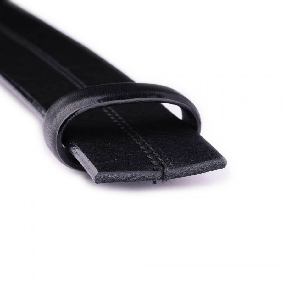 black double hole leather belt strap replacement 4 0 cm 3