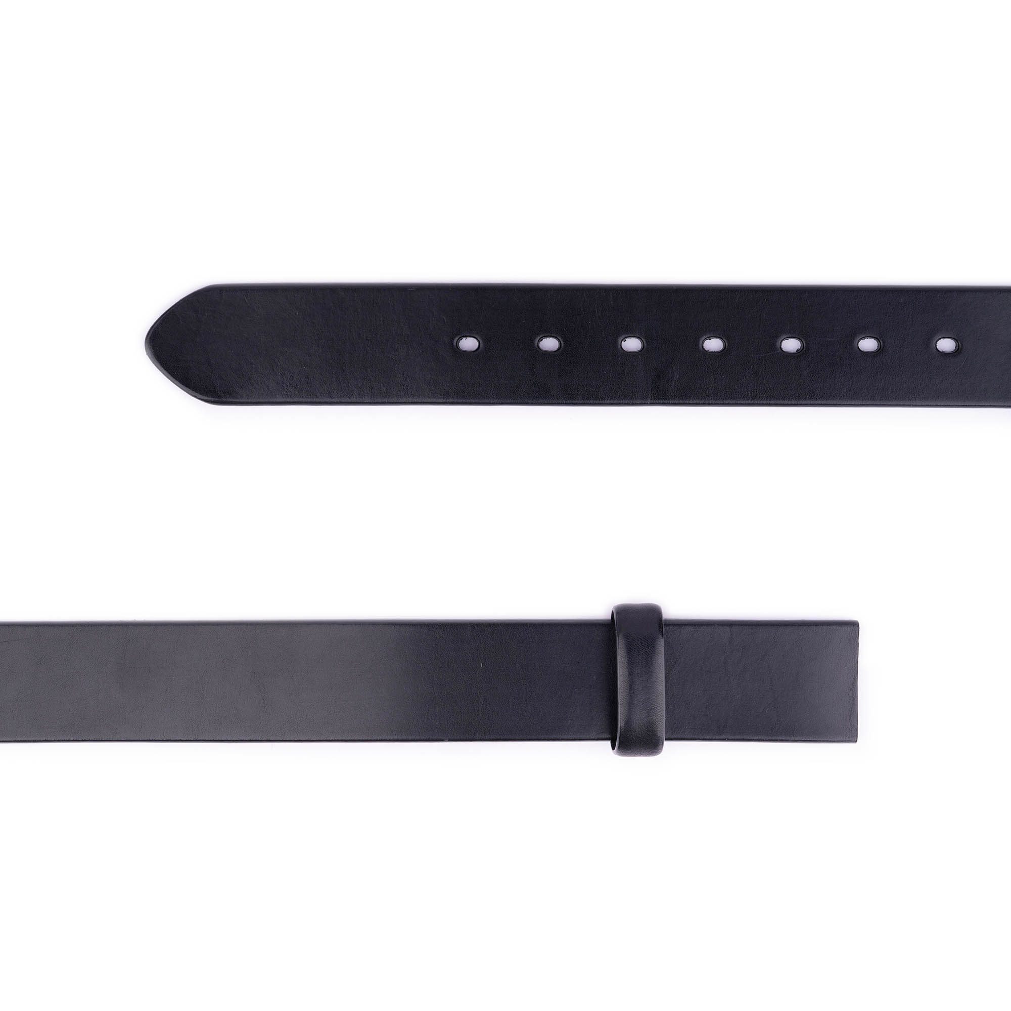 Buy Black Full Grain Leather Belt Strap For Clamp Buckles