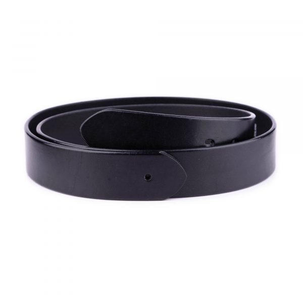 black full grain leather belt strap without buckle 1 28 40 BLAHOL4011STRAML usd29