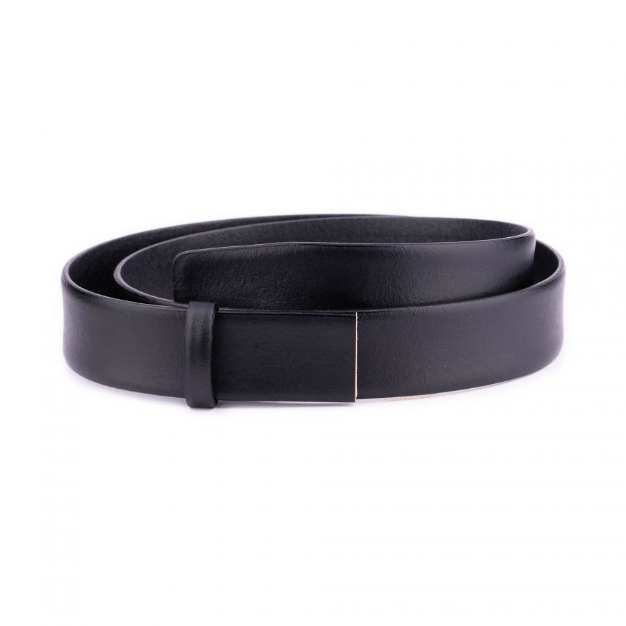 black leather strap for silent ratchet belt buckle 1 STRAUT35BLASMO 35USD