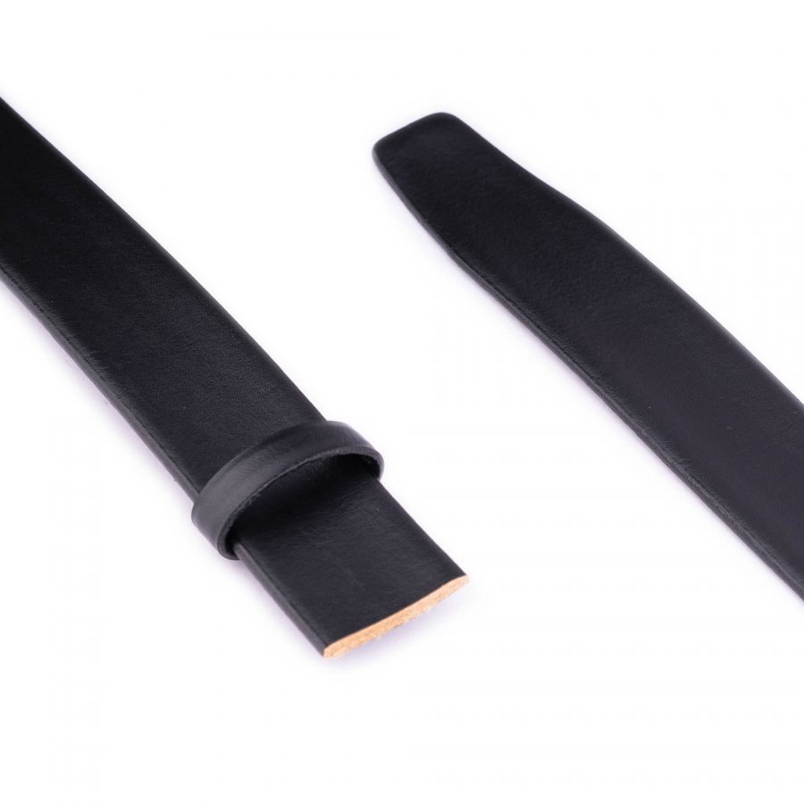 black leather strap for silent ratchet belt buckle 3