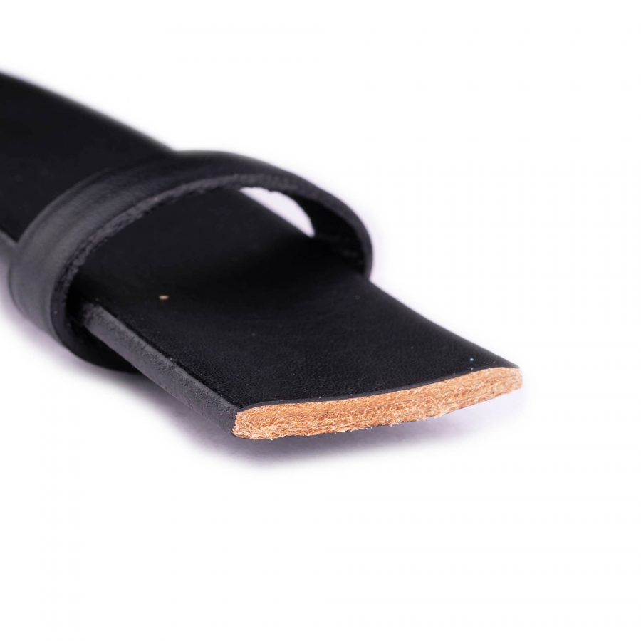 black leather strap for silent ratchet belt buckle 4