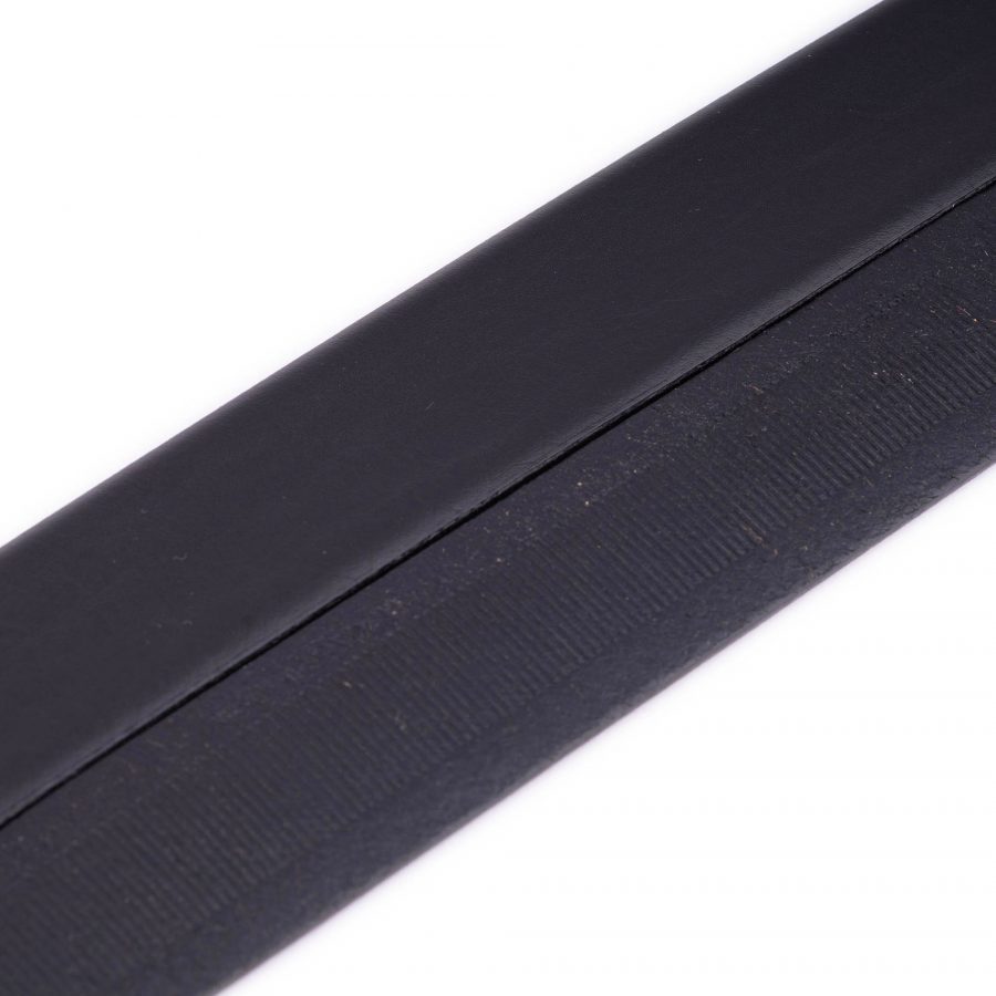 black leather strap for silent ratchet belt buckle 5