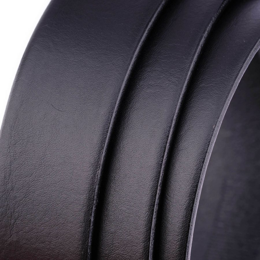 black leather strap for silent ratchet belt buckle 6