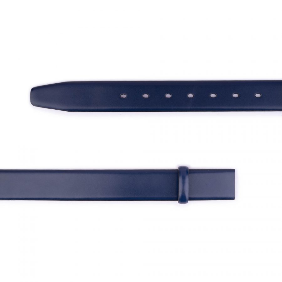 blue leather belt strap for clasp buckles 3 5 cm 2