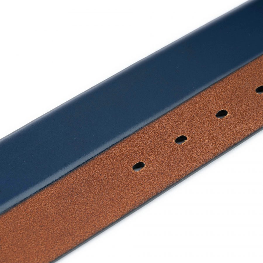 blue leather belt strap for clasp buckles 3 5 cm 5
