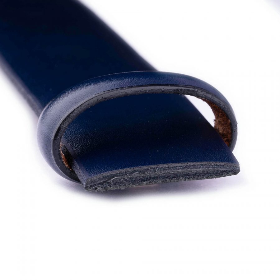 blue ratchet leather strap for belt replacement 3