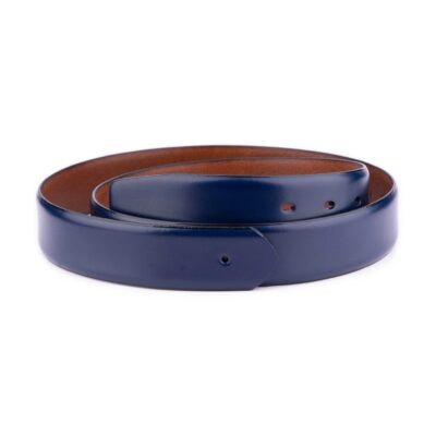 blue smooth leather belt strap for designer buckles 1 28 40 28 40 BLUHOL3503SILAML USD29