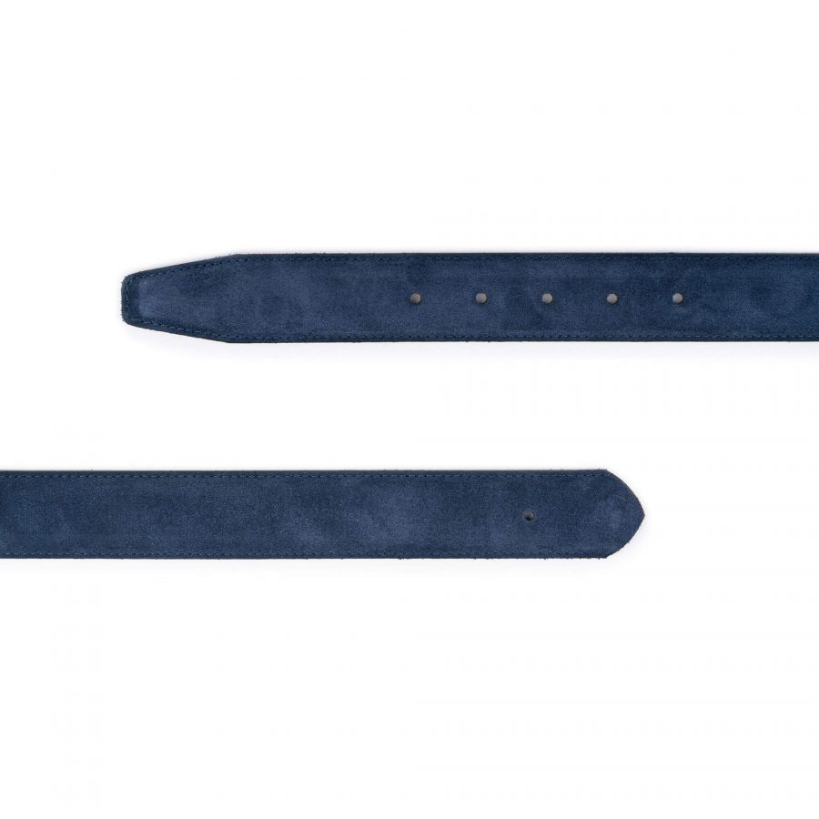 blue suede leather strap for belt buckle with hole 3 5 cm 3