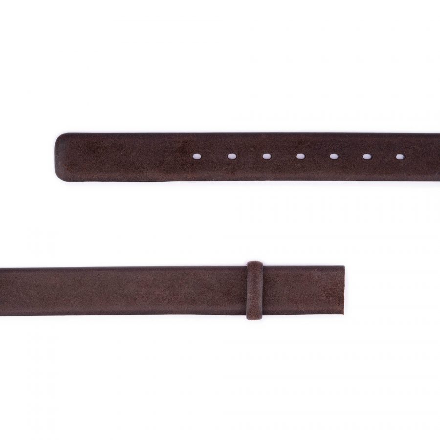 brown crazy horse leather belt strap for buckles 3 5 cm 2