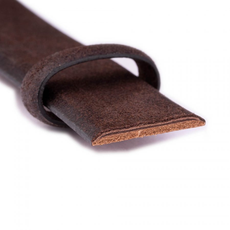 brown crazy horse leather belt strap for buckles 3 5 cm 3