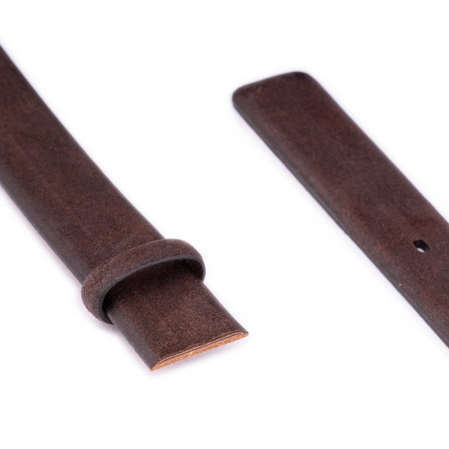 brown crazy horse leather belt strap for buckles 3 5 cm 4