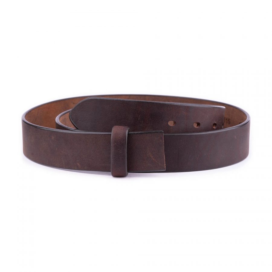 brown full grain leather belt strap for clasp buckles 1 28 40 BROCUT4013STRAML USD29