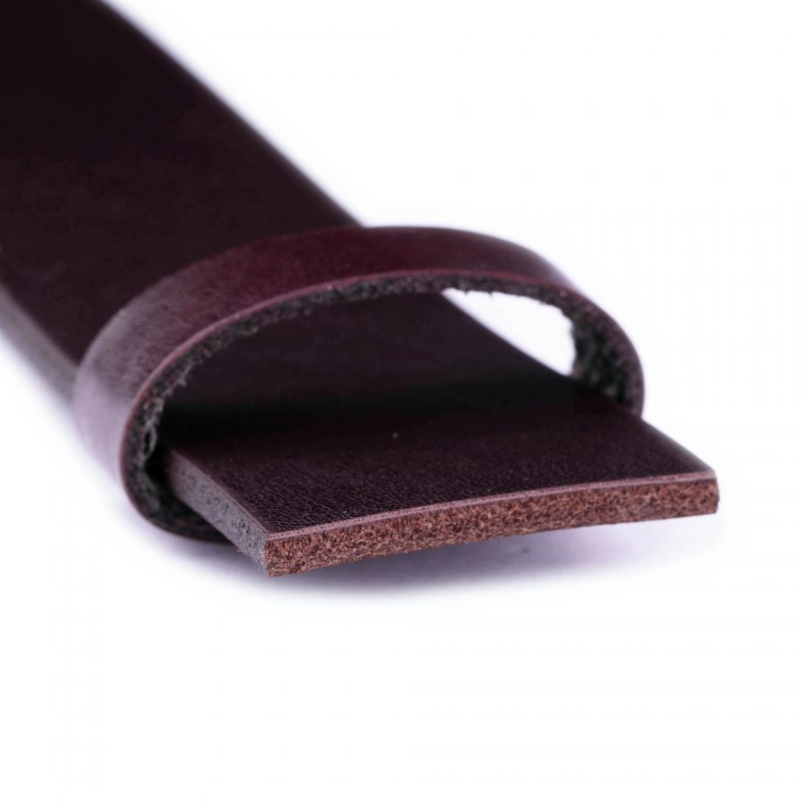 brown replacement leather strap for silent ratchet buckle 3