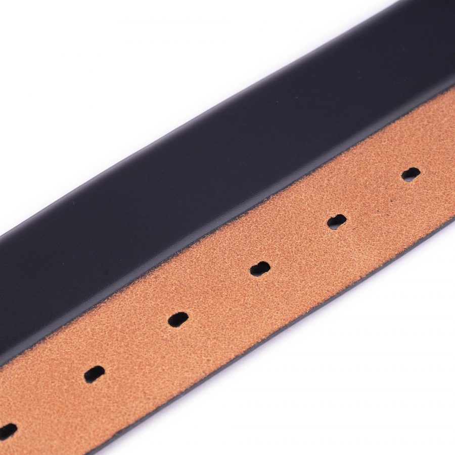 classic black leather belt strap for designer buckles 1 3 8 inch 6