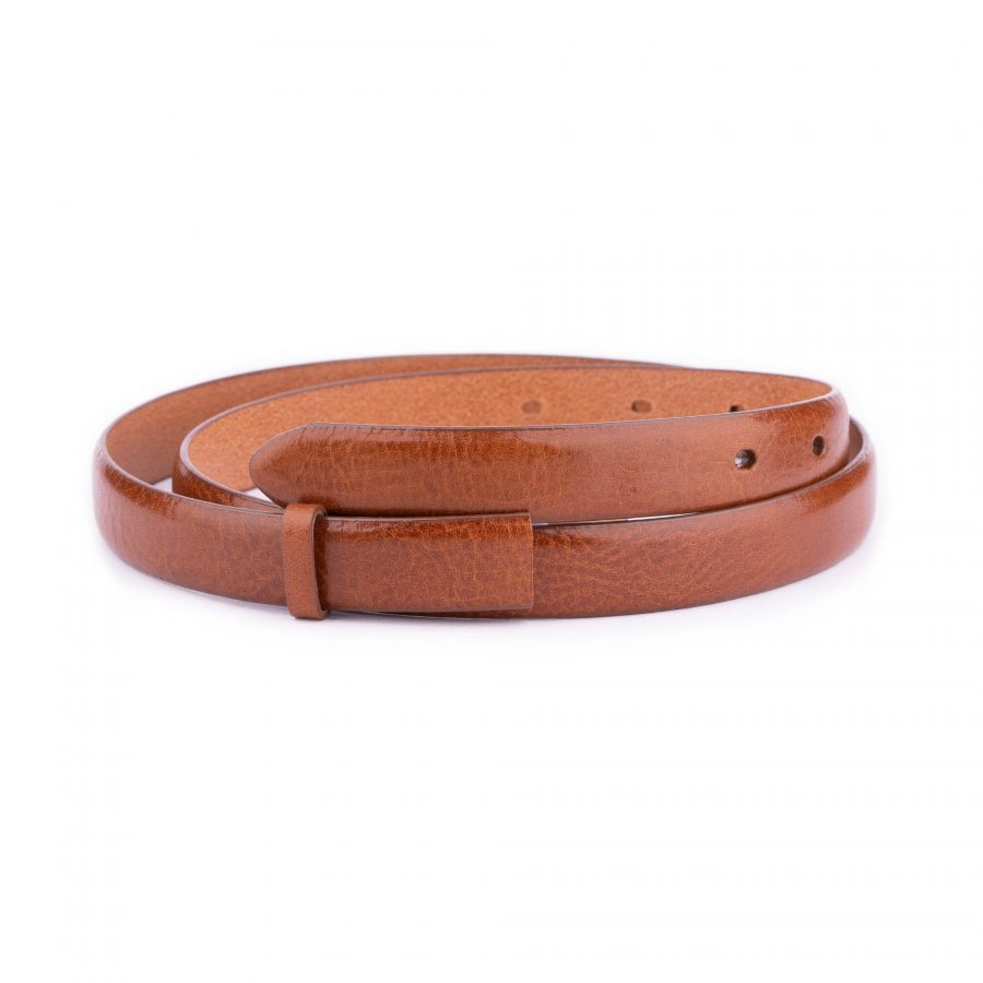 cognac leather belt strap for buckles womens 2 0 cm 1 28 40 COGCUT2012GOLAML USD25