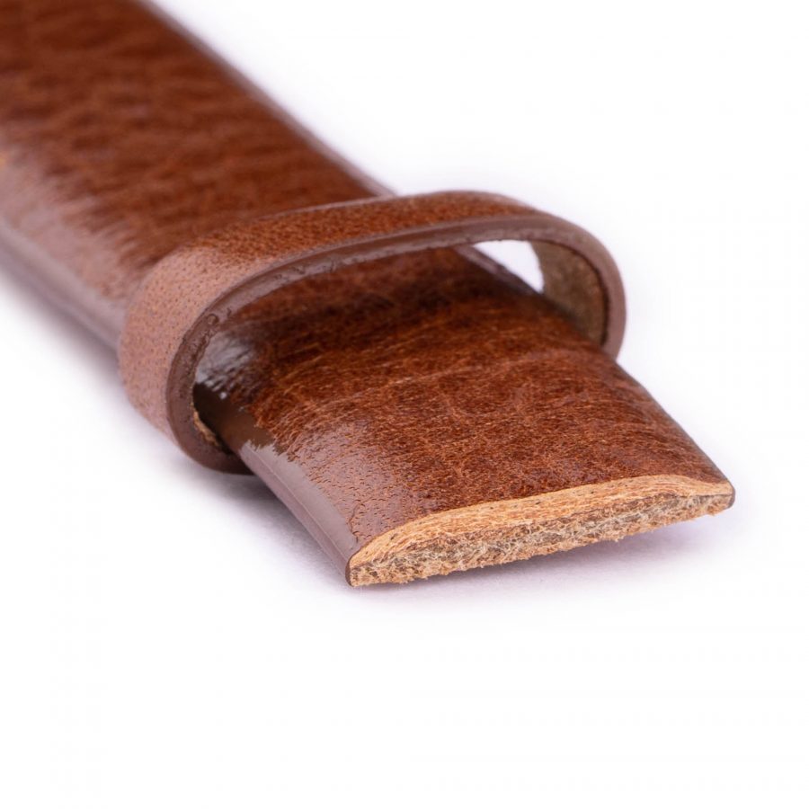cognac leather belt strap for buckles womens 2 0 cm 3