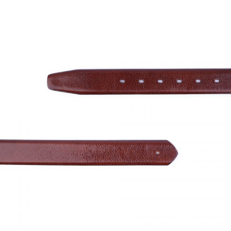 cognac leather belt strap for designer buckles 3 5 cm 2